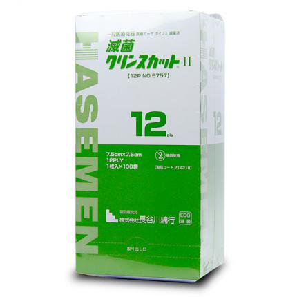 滅菌クリンスカット2 7.5cm×7.5cm 1枚×100袋入【一般医療機器】